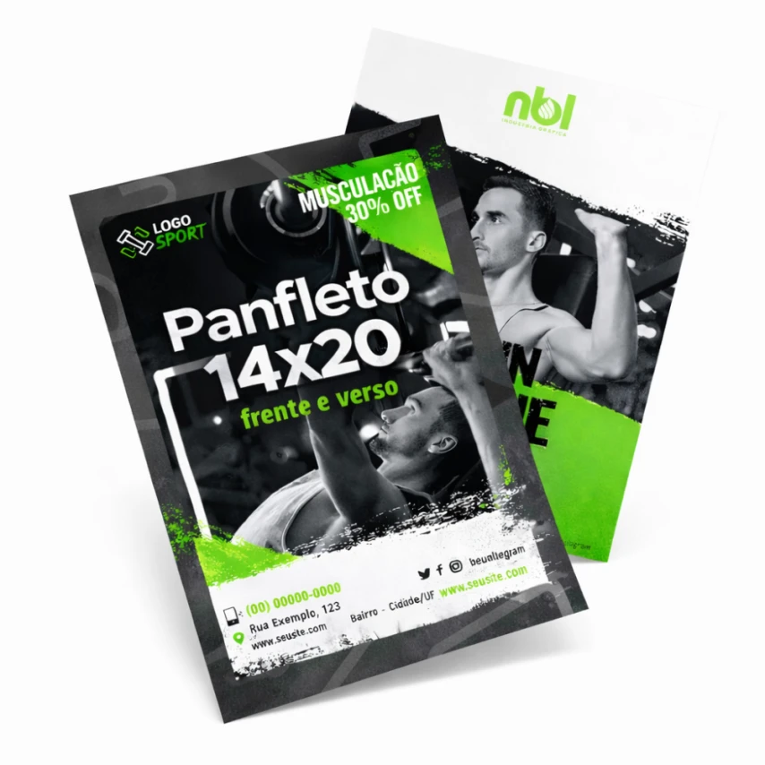 PANFLETO 15X20 - SULFITE 15X20 - 4X4